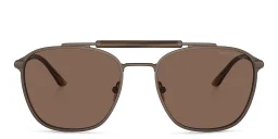 Shop GIORGIO ARMANI Square Sunglasses in Matte Bronze online.