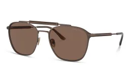Shop GIORGIO ARMANI Square Sunglasses in Matte Bronze online.
