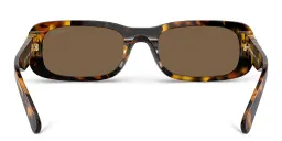 Shop MIU MIU Rectangle Sunglasses in Honey Havana online.
