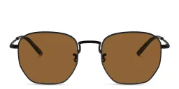 Shop OLIVER PEOPLES Unisex Irregular Sunglasses in Matte Black online.