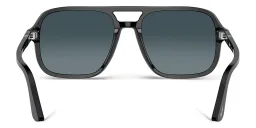 Shop PERSOL Pilot Sunglasses in Black online.