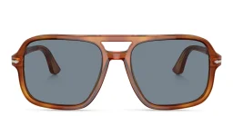 Shop PERSOL Pilot Sunglasses in Orange online.