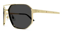 Shop Cartier Santos de Cartier Pilot Sunglasses in Gold online.