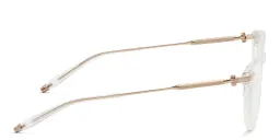 Shop AKONI Gemini Unisex Round Eyeglasses in Gold online.