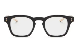 Shop AKONI Wise Round Eyeglasses in Black online.