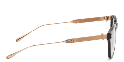 Shop AKONI Wise Round Eyeglasses in Black online.