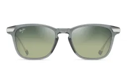Shop Maui Jim Manaolana Unisex Square Sunglasses in Transparent Grey online.