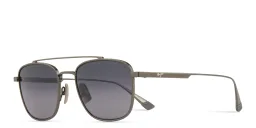 Shop Maui Jim Kahana Unisex Square Sunglasses in Silver online.