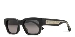 Shop Maui Jim Kenui Unisex Rectangle Sunglasses in Black online.