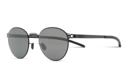 Shop MYKITA Carlo Unisex Round Sunglasses in Matte Balck online.