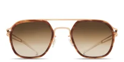 Shop MYKITA Leeland Unisex Aviator Sunglasses in Brown online.