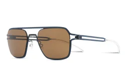 Shop MYKITA Riku Aviator Sunglasses in Blue online.