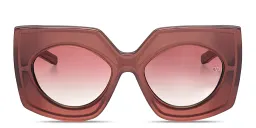Shop VALENTINO V - Soul Oversized Square Sunglasses in Pink online.