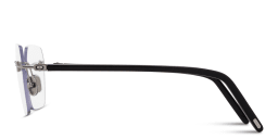 Shop TOM FORD Logo Rimless Rectangle Eyeglasses in shiny palladium online.