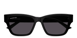 Shop BALENCIAGA Everyday Square Sunglasses in Black online.