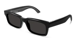 Shop BALENCIAGA Everyday Rectangle Sunglasses in Black online.