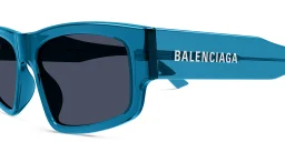 Shop BALENCIAGA Everyday Unisex Rectangle Sunglasses in Blue online.