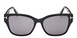 Shop TOM FORD Elsa Butterfly Sunglasses in Shiny Black online.