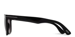 Shop TOM FORD Kevyn Square Sunglasses in Shiny Black online.