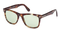 Shop TOM FORD Kevyn Square Sunglasses in Colored Havana online.