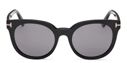 Shop TOM FORD Moira Butterfly Sunglasses in Shiny Black online.