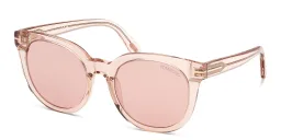 Shop TOM FORD Moira Butterfly Sunglasses in Transparent Pink online.