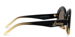 Shop LOEWE Curvy Round Sunglasses in Brown online.
