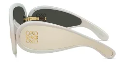 Shop LOEWE Anagram White Mask Sunglasses in Holographic White online.