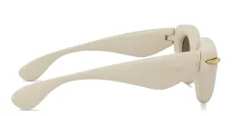 Shop LOEWE Signature Brown Pantos Sunglasses in Solid Cream online.