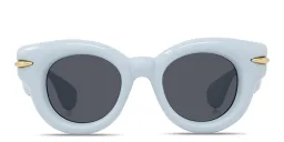 Shop LOEWE Signature Brown Pantos Sunglasses in Solid azure online.