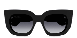 Shop ALAIA Stud-Embellished Square Sunglasses in Black online.