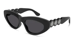 Shop ALAIA Scalloped Cat-Eye Sunglasses in Black online.