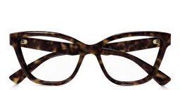 Shop GUCCI Wide Cat-Eye Eyeglasses in Havana online.