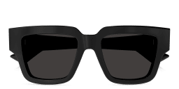 Shop BOTTEGA VENETA Nude Triangle Square Sunglasses in Black online.