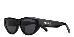 Shop CELINE Monochroms Cat Eye Sunglasses in Black online.