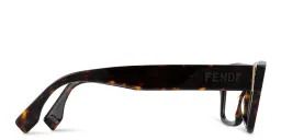 Shop FENDI Fendi Signature Wide Rectangle Eyeglasses in Havana online.