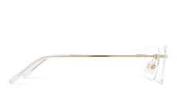 Shop EYE'M Rimless Wide Irregular Eyeglasses in Gold online.