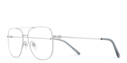 Shop EYE'M Wide Aviator Eyeglasses in Silver online.