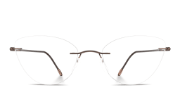 Shop Silhouette Lite Spirit RL Rimless Wide Square Eyeglasses in Brown online.