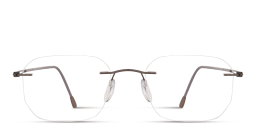 Shop Silhouette Lite Spirit RL Rimless Wide Square Eyeglasses in Silver online.