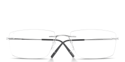 Shop Silhouette Titan Minimal Art Rimless Square Eyeglasses in Silver online.