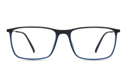 Shop Silhouette Illusion Lite Wide Square Eyeglasses in Blue online.