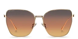 Shop ETRO Bold Pegaso Oversized Cat-Eye Sunglasses in Rose Gold online.