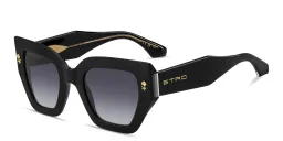 Shop ETRO Etromania Oversized Cat-Eye Sunglasses in Black online.