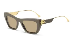 Shop ETRO Bold Pegaso Cat-Eye Sunglasses in Grey online.
