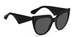 Shop ETRO Tailoring Oversized Cat-Eye Sunglasses in Black online.