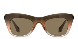 Shop ETRO Tailoring Cat-Eye Sunglasses in Gradient Brown online.