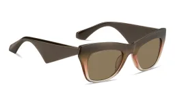 Shop ETRO Etro Tailoring Cat-Eye Sunglasses in Gradient Brown online.