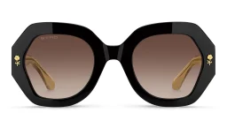Shop ETRO Etromania Oversized Butterfly Sunglasses in Black online.