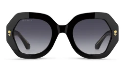 Shop ETRO Etromania Oversized Butterfly Sunglasses in Black online.